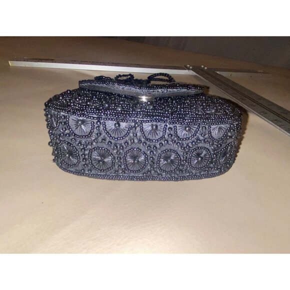 Beaded Sasha Evening Bag With Intricate Design & Long Strap - Picture 10 of 10